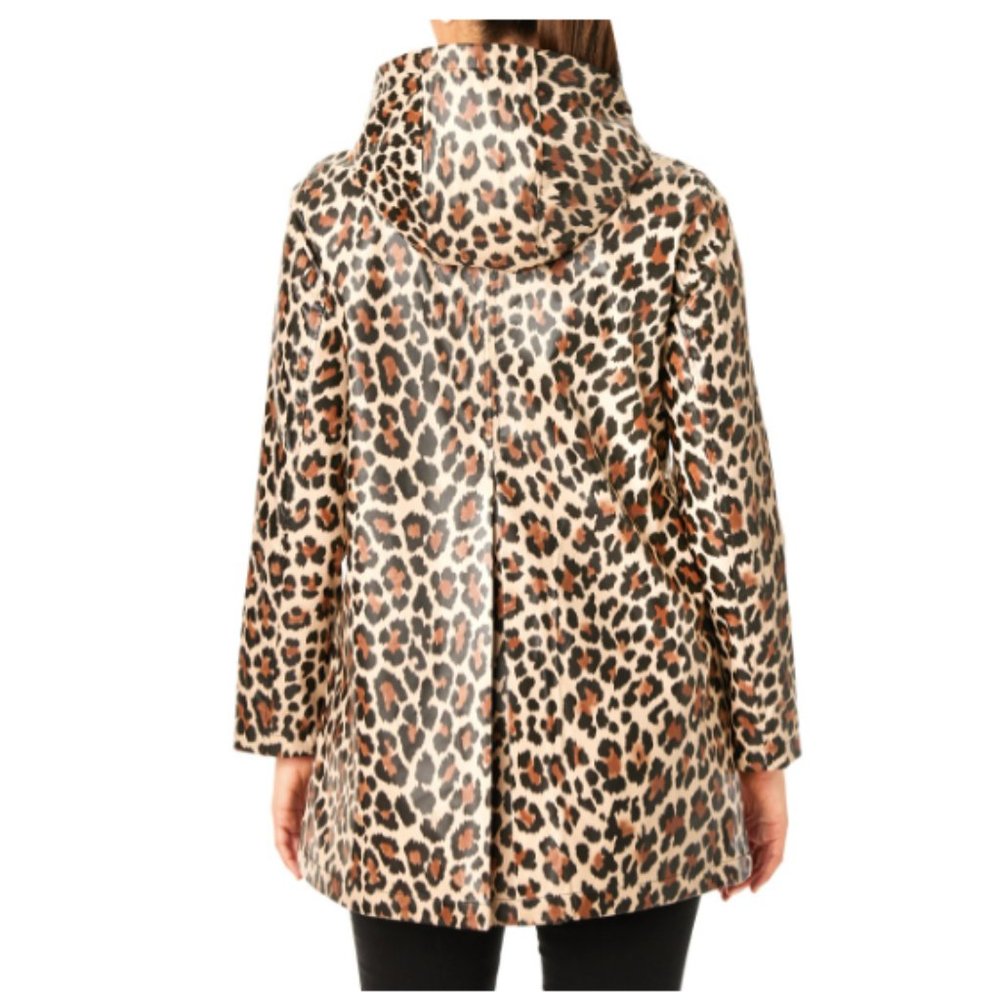 New! Kate Spade New York Hooded Zip Front A-Line Rain Jacket Women's Size S - Picture 6 of 8